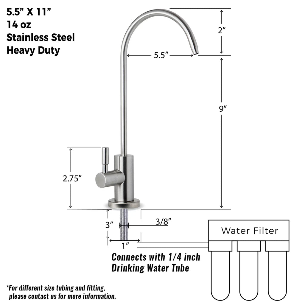 iSpring - Premium Stainless Steel Drinking Reverse Osmosis Water Filtration Systems, 100% Lead-Free  Faucet, Brushed Nickel