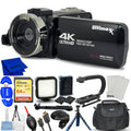 Ultimaxx 4K Ultra  42MP Camcorder Video Vlog Camera with  Light Bundle