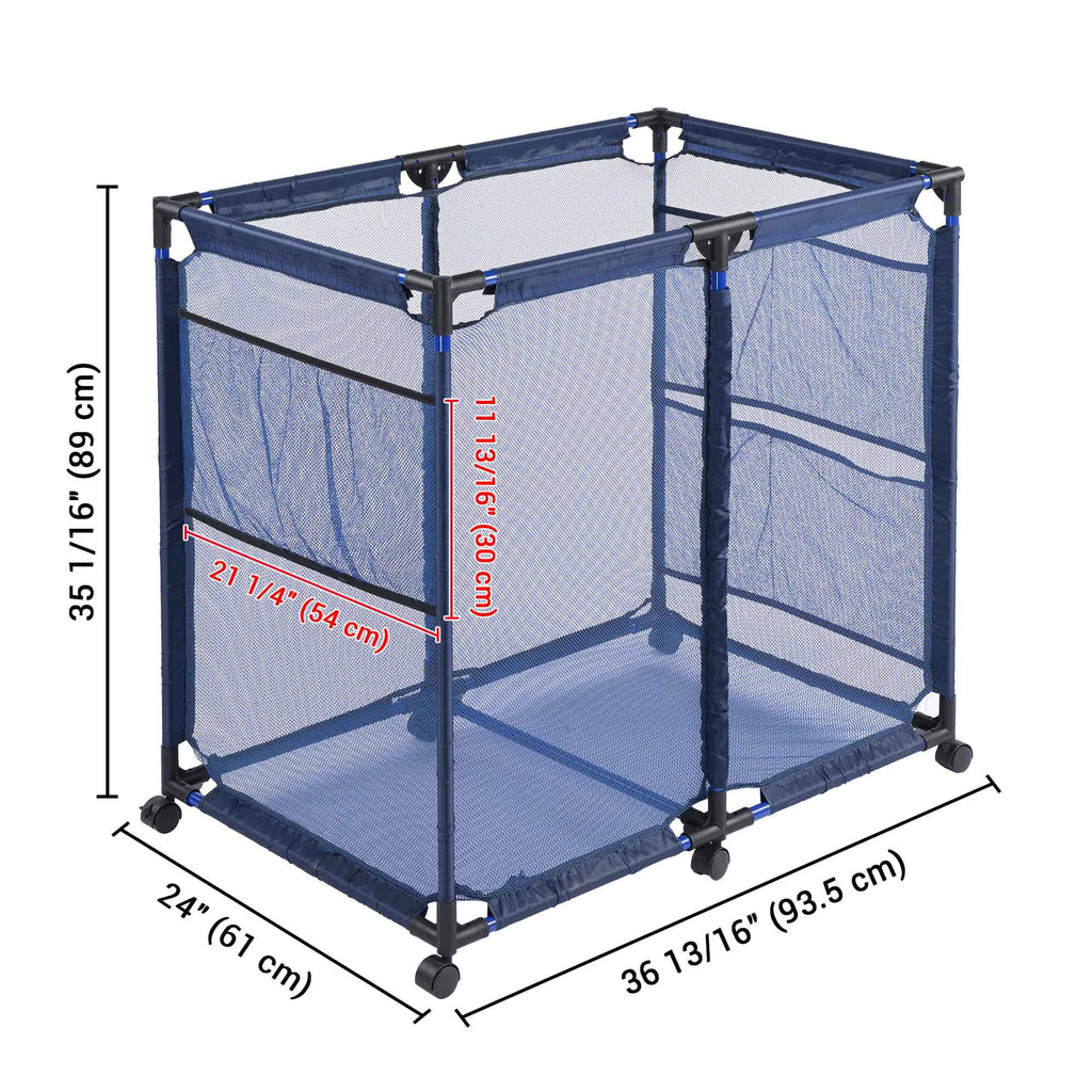 Pool Storage Bin, Pool and Ball Storage Organizer with Nylon Mesh Basket, for Pool Floats, Balls, Toys, Air Dry Quickly and Easily Roll The Storage Bins To Your Home Garage(No shipping on weekends.)