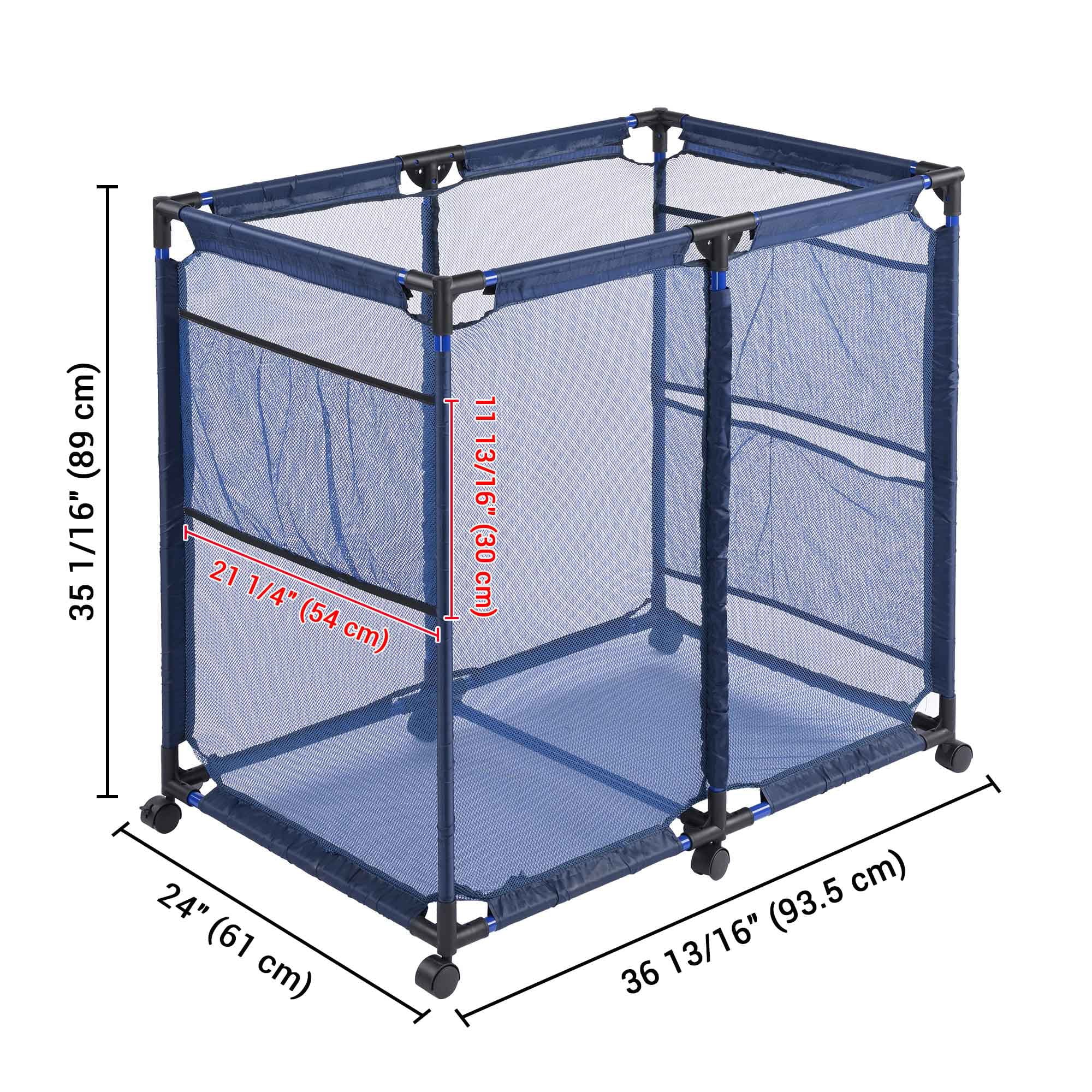 Pool Storage Bin, Pool and Ball Storage Organizer with Nylon Mesh Basket, for Pool Floats, Balls, Toys, Air Dry Quickly and Easily Roll The Storage Bins To Your Home Garage(No shipping on weekends.)