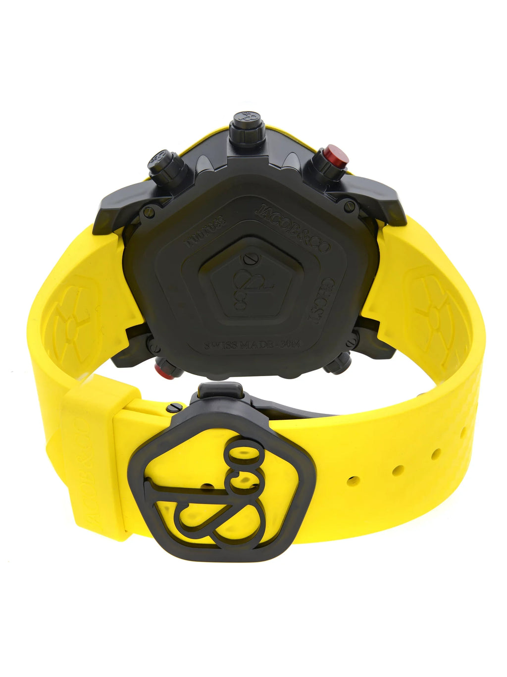 Jacob & Co. Ghost Steel Carbon Bezel Yellow Quartz Watch .11...