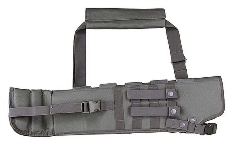 Trinity Short Barrel Scabbard Black molle Crossbody  Motorcycle Truck Military Hunting Tactical Soft Bag Padded 25 inches Gray.
