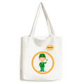 Green Suit Ireland Cartoon Expression Sack Canvas Tote Shoulder Bag