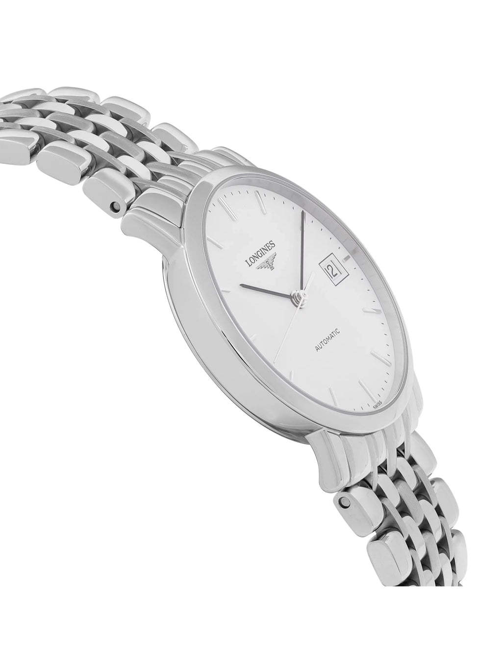 Longines Elegant Stainless Steel White Dial Automatic Ladies Watch .809.4.12.6