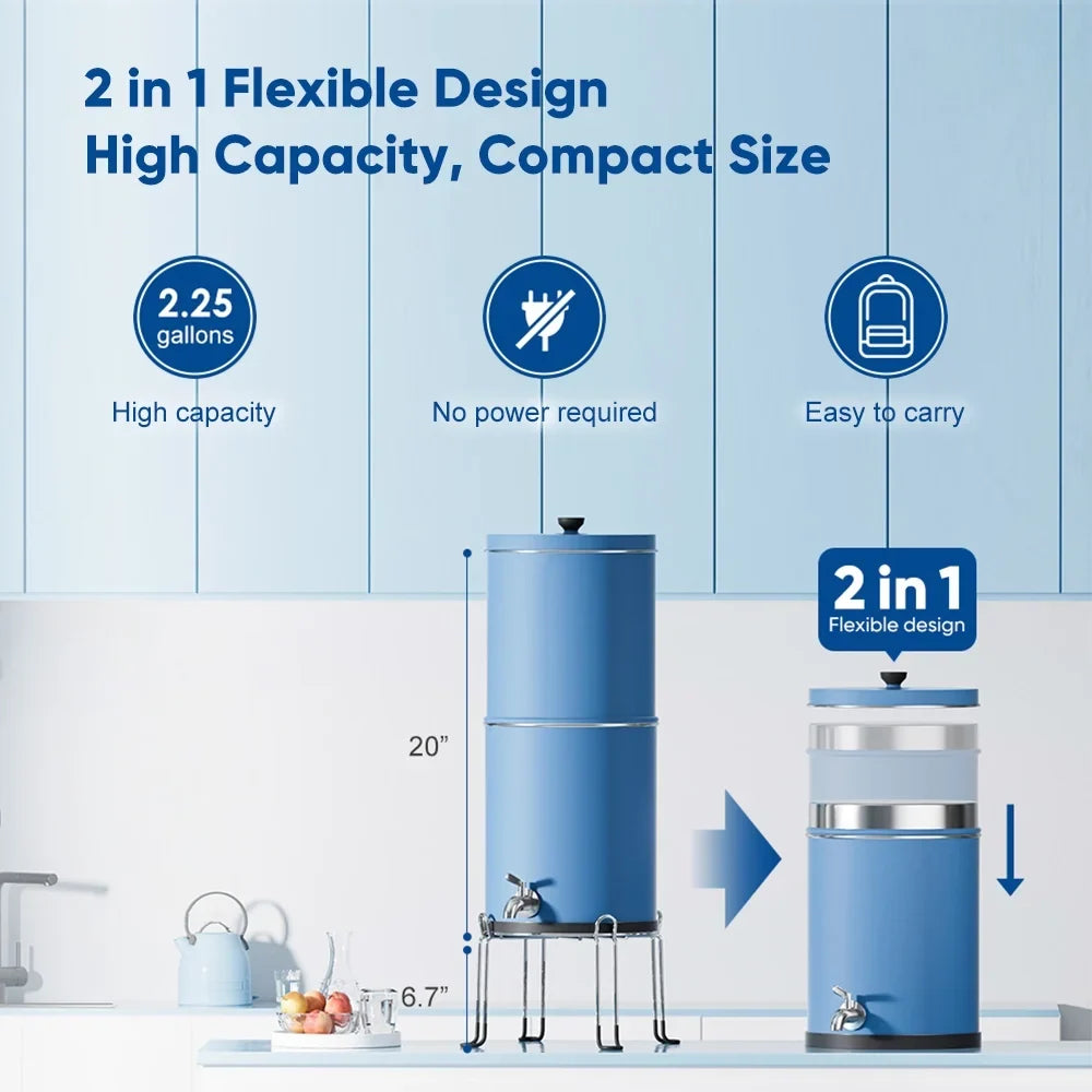 Spirastell Filter,2.25 Filter WaterWater Filter Steel Countertop Water Stainless Steel Huiop