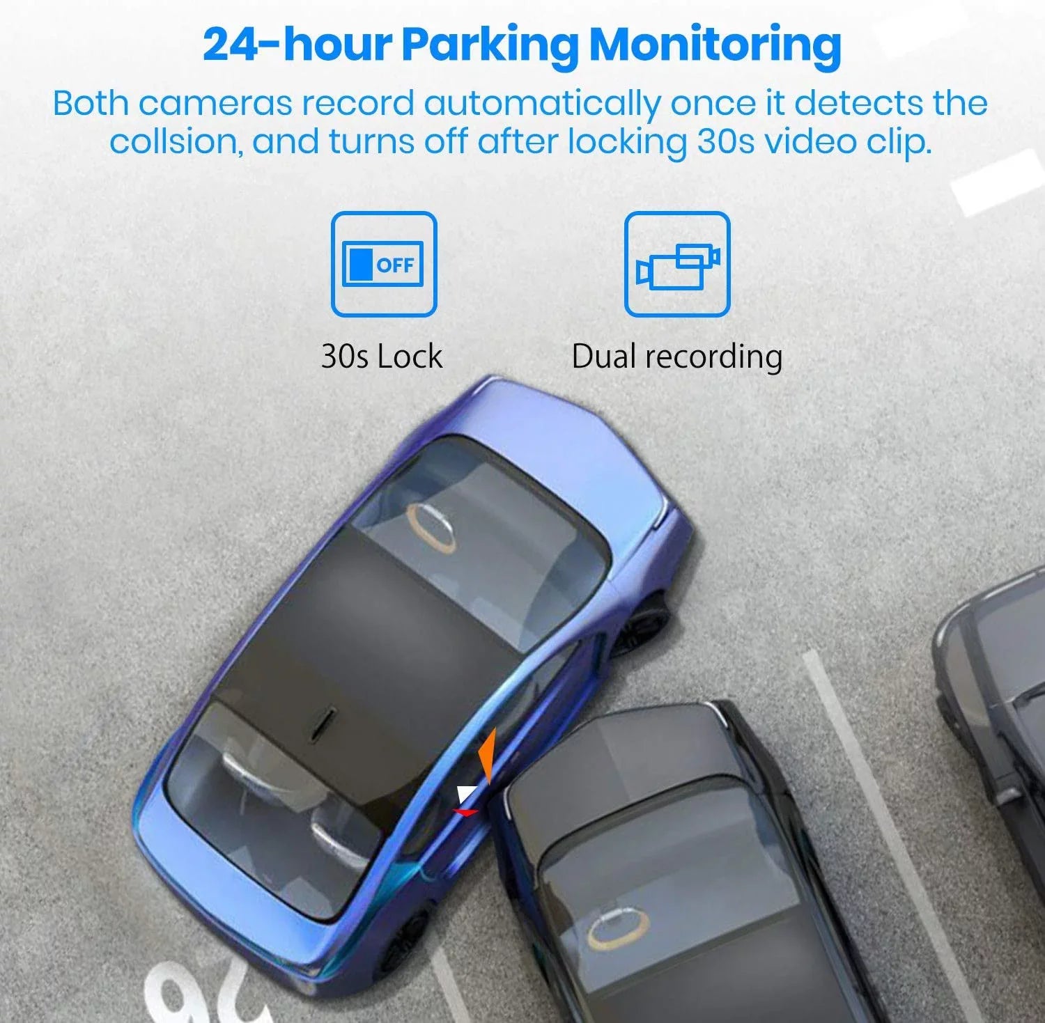 Auto-Vox 9.35inch Smart Mirror Dual Dash Cam Rear View Reverse Backup Camera Full  Touch Screen Driving Recorder