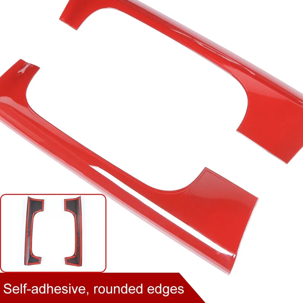 Teledu Red Front Cup Holder Side Panel Cover Decor Trim